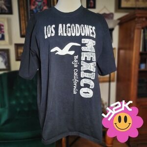 Yazbek T Shirt Los Algodones Mexico Baja California Black Mens XL Vintage Y2K